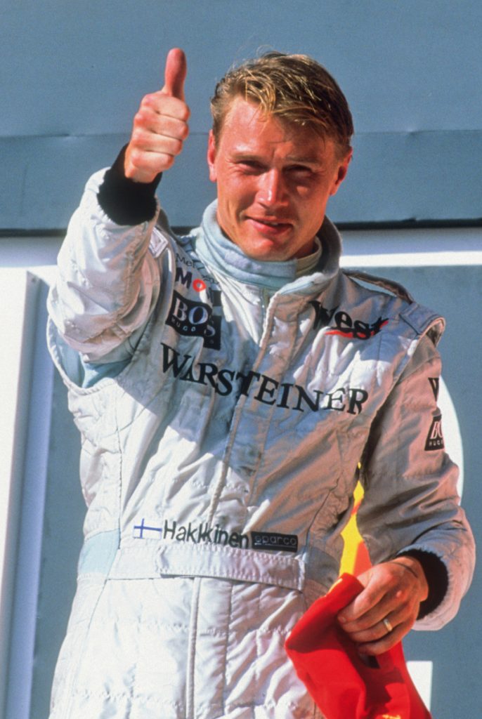 Mika Häkkinen thumbs up
