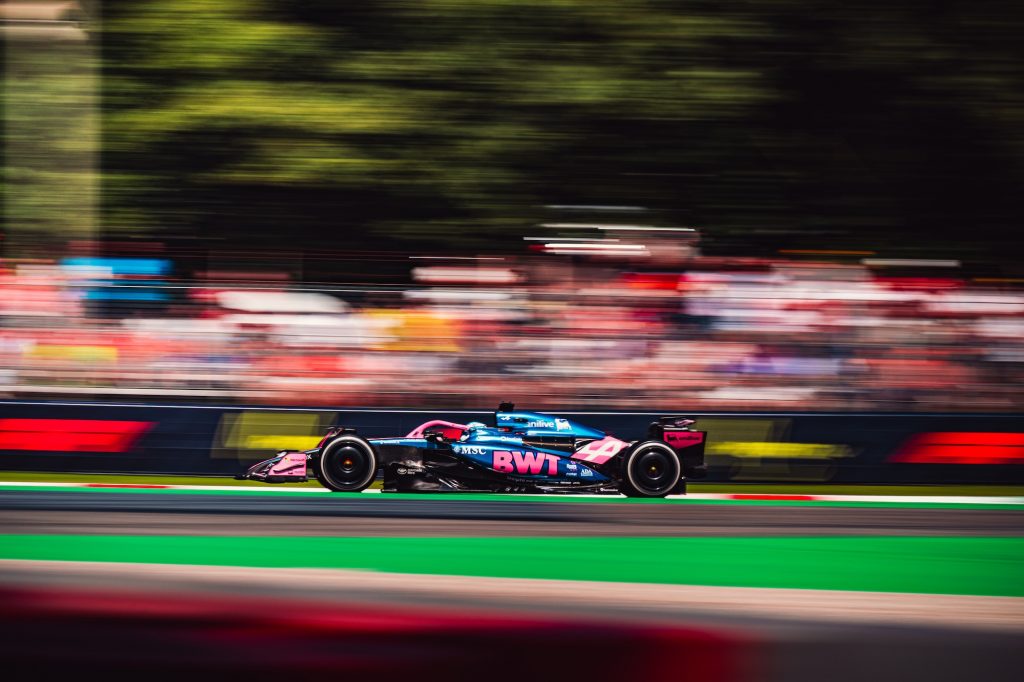 Alpine car at Monza during Saturday