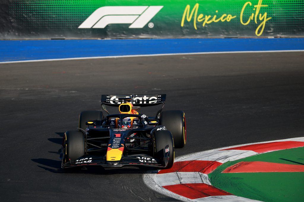 Max Verstappen on track at Autodromo Hermanos Rodriguez, Mexico City, Mexico