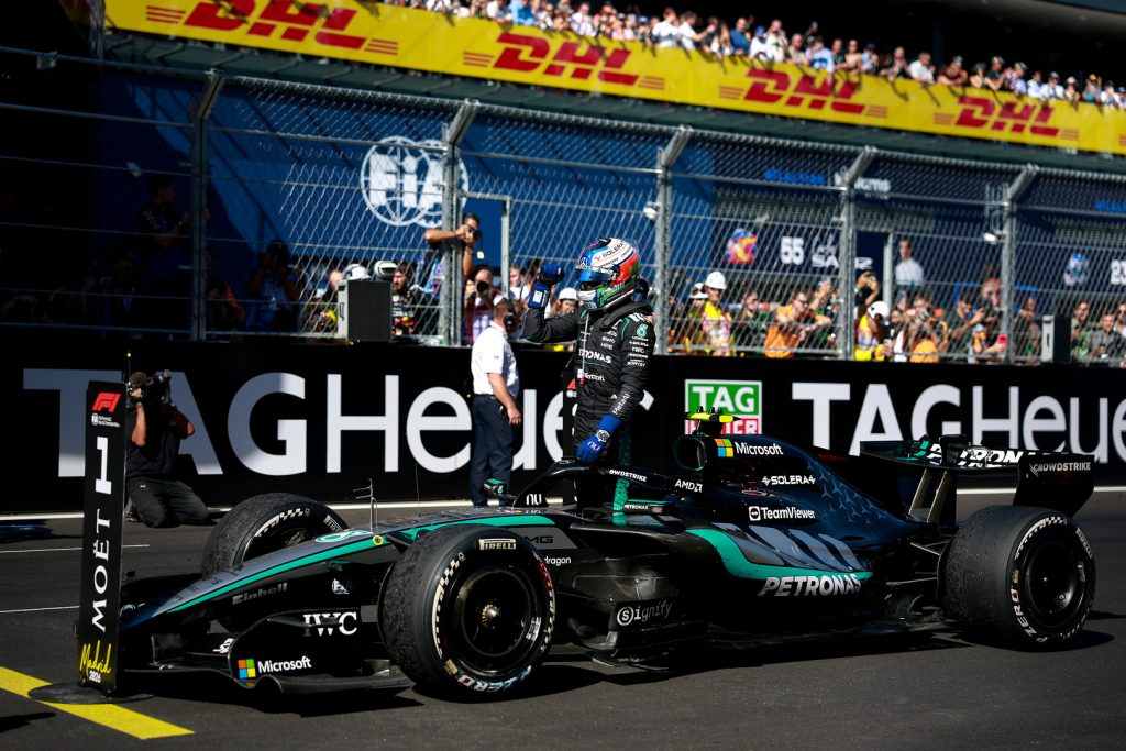 Andrea Kimi Antonelli celebrating win at Madring 2026